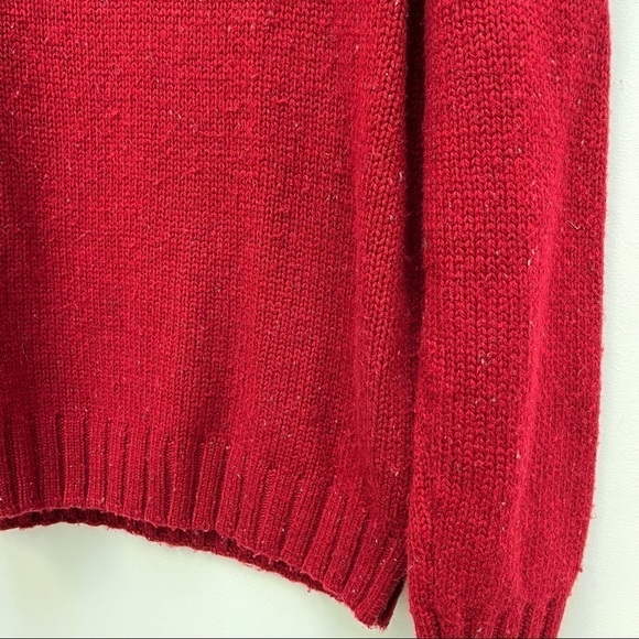 Nautica Wool Blend Maroon Speckled Sweater - Picture 11 of 11